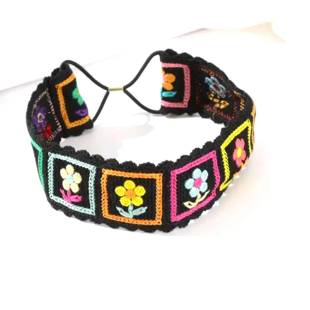 CROCHET  Headband 70s Hippie Style Statement Piece